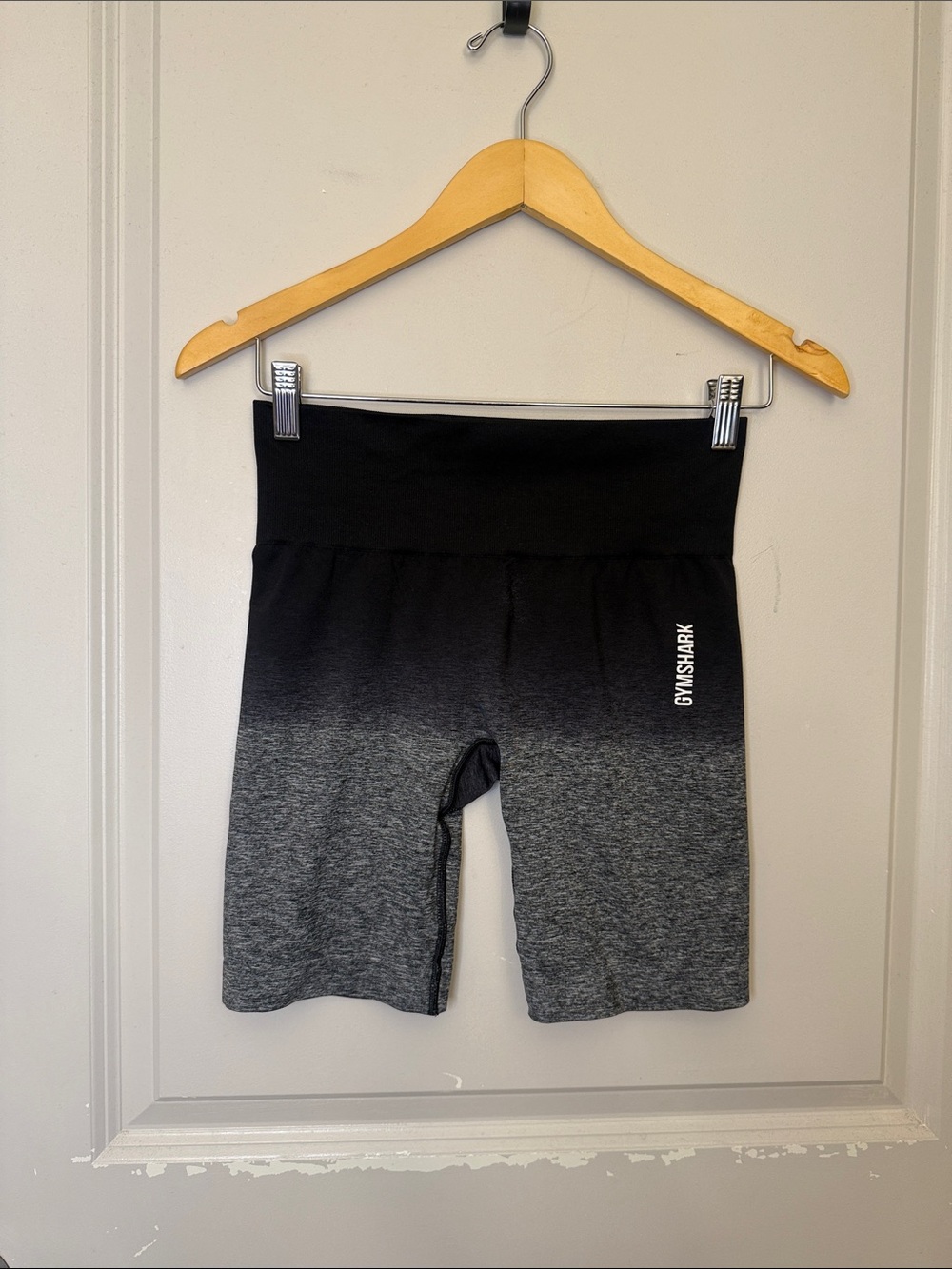 Gymshark Black to Charcoal Ombre High-Rise Bike Shorts